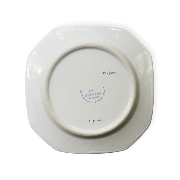 RARE Quimper 1981 Christmas Noel Plate - Picture 8 of 9